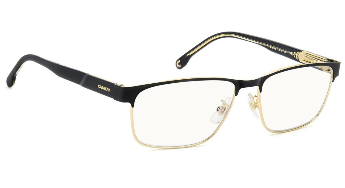 Carrera C FLEX 06/G I46 Black Gold/Blue Mirror Rectangular Men's Eyeglasses