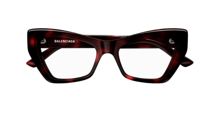 Balenciaga BB0296O 002 Havana Square Women's Eyeglasses