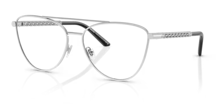 Versace 0VE1296 1000 Silver 55mm Cat-Eye Women's Eyeglasses