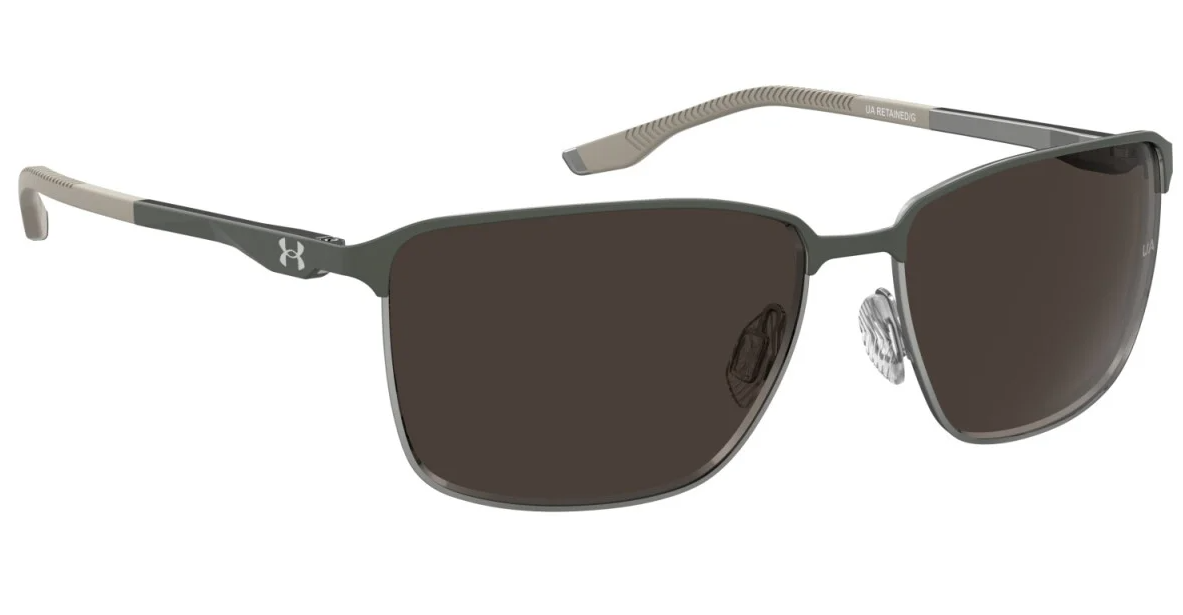 Under Armour UA Retained/G EAN 70 Matte Green Ruthenium/Brown Men's Sunglasses