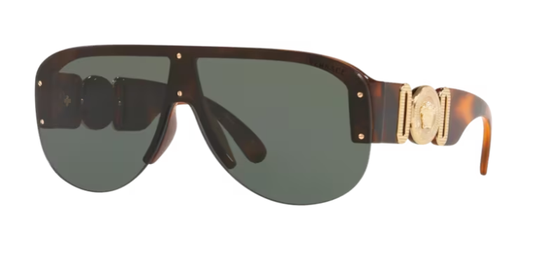 Versace 0VE4391 531771 Havana/Dark Green 48mm Oval Men's Sunglasses