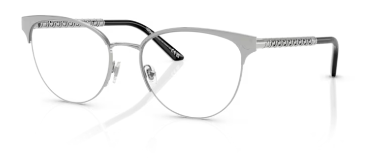 Versace 0VE1297 1000 Silver 53mm Cat-Eye Women's Eyeglasses