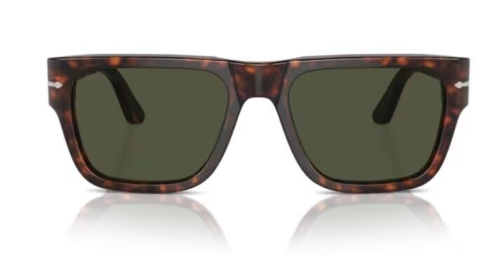 Persol 0PO3348S 24/31 Havana/Green Square 57mm Square Men's Sunglasses