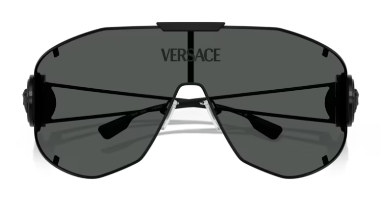 Versace 0VE2268 143387 Matte Black/Dark Grey Mask Men's Sunglasses