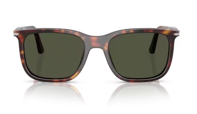 Persol 0PO3357S 24/31 Havana/ Green Rectangle Shaped 53mm Unisex Sunglasses