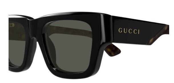 Gucci GG1668S 001 Black/Grey Square Men's Sunglasses