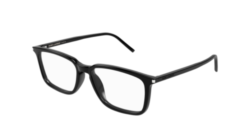 Saint Laurent SL 645/F 001 Black Square Men's Eyeglasses