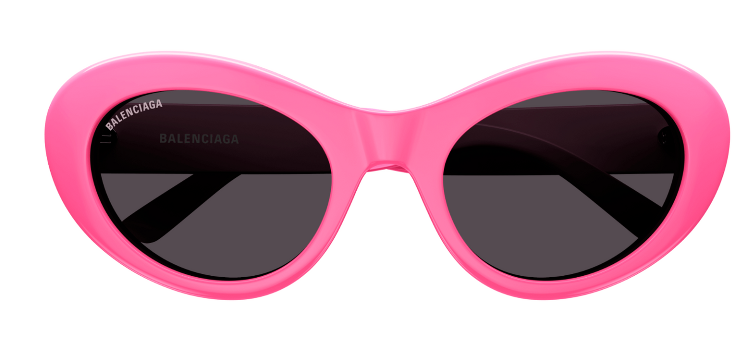 Balenciaga BB0294SK-004 Pink/Grey Oval Women's Sunglasses