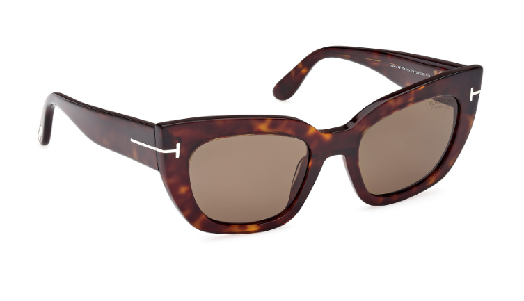 TomFord Athena FT1190 52H Dark Havana/Brown Polarized Cat-Eye Women's Sunglasses