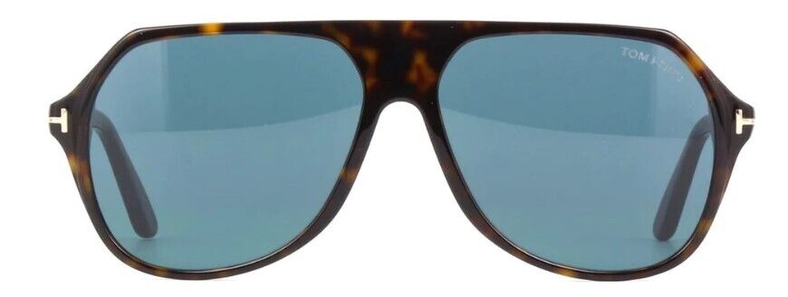 Tom Ford FT0934 Hayes 52V  Shiny Dark Havana /Dark Teal Men's Sunglasses