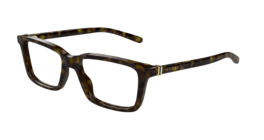 Gucci GG1672O 002 Havana Rectangle Men's Eyeglasses