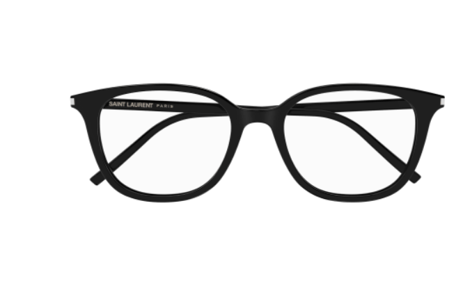 Saint Laurent SL 644/F 001 Black Square Men's Eyeglasses