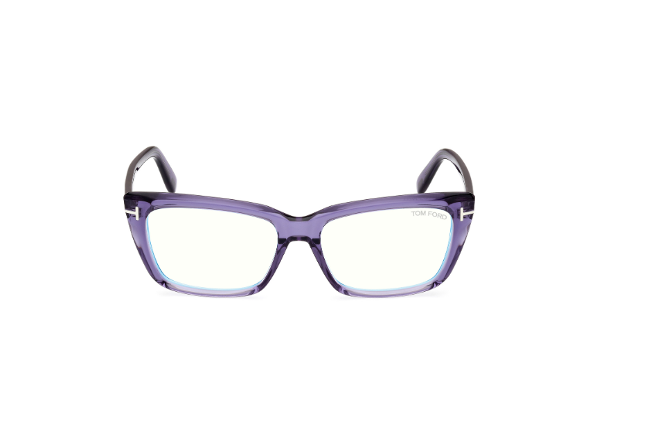 Tom Ford FT5894 081 Shiny Violet Square Women's Eyeglasses