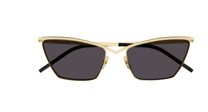 Saint Laurent SL 637 003 Gold / Black Cat Eye Women's Sunglasses