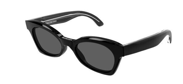 Balenciaga BB0230S 001 Black/Grey Cat-Eye Women's Sunglasses