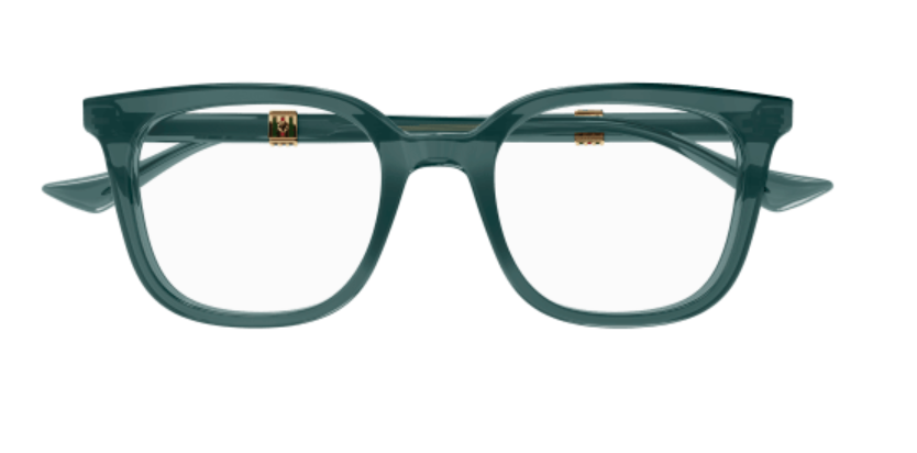 Gucci GG1497O 007 Green Soft Square Men's Eyeglasses