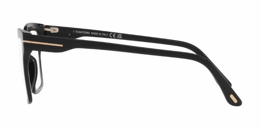 Tom Ford FT5964-B 001 Shiny Black/Shiny Black Square Women's Eyeglasses