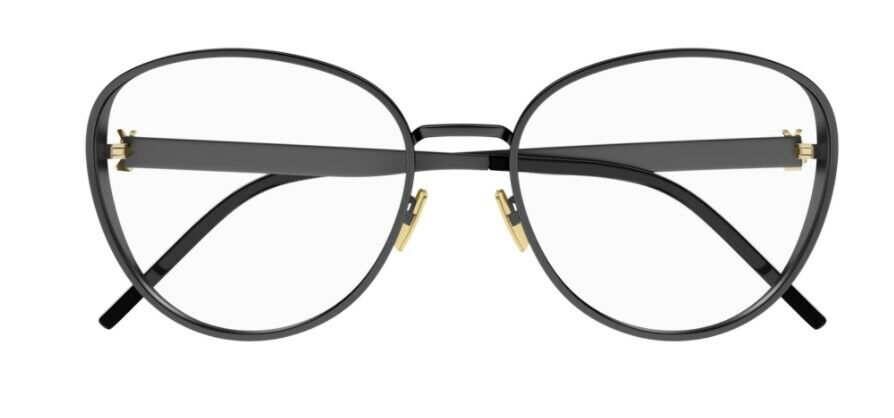 Saint Laurent SL M93-003 Black/Black Metal Round Women Eyeglasses