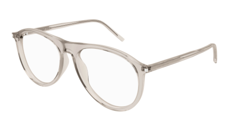 Saint Laurent SL 667 OPT 003 Beige Soft Square Men's Eyeglasses