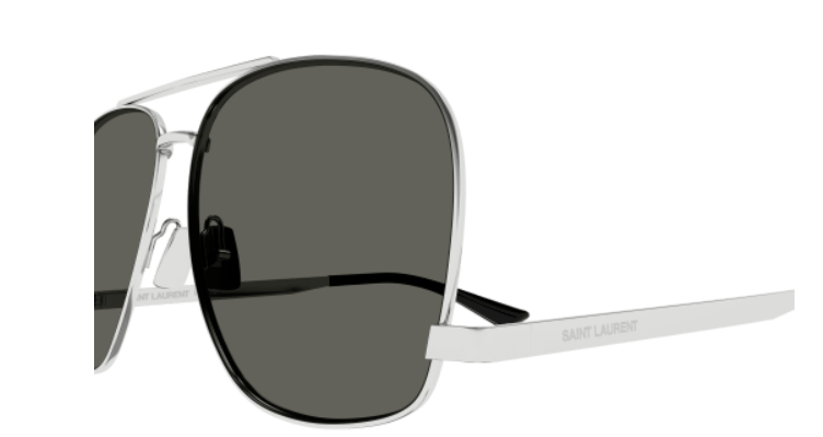 Saint Laurent SL 653 Leon 001 Silver/ Grey Square Women's Sunglasses