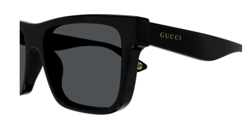 Gucci GG1618S 001 Black/Grey Anti-Reflective Square Men's Sunglasses