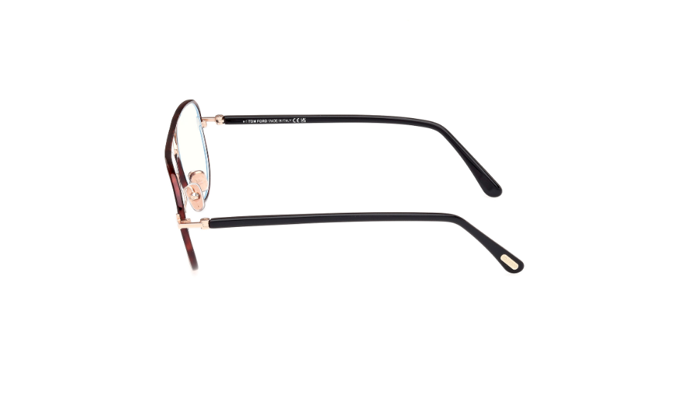 Tom Ford FT5897 053 Red Havana Oval Men's Eyeglasses