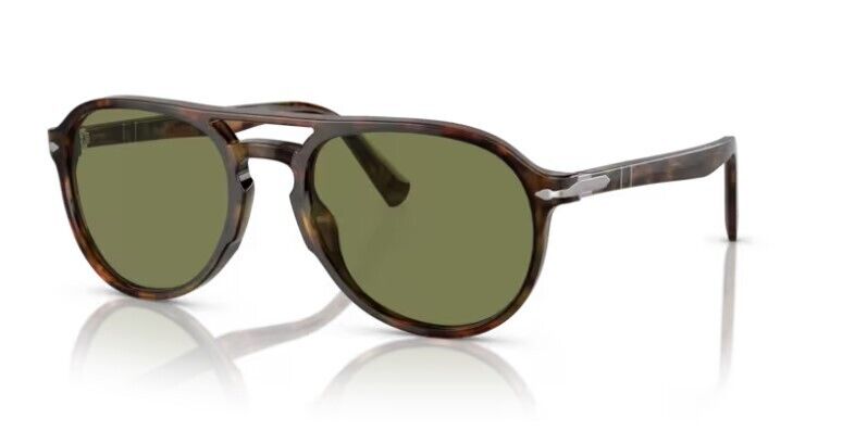 Persol 0PO3235S 01084E Caffe/Green Oval 55mm Men's Sunglasses