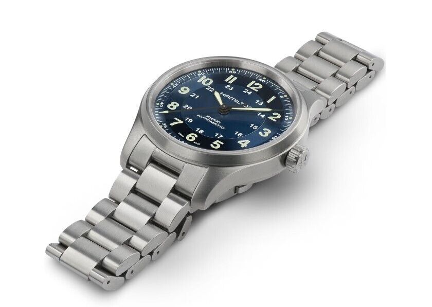 Hamilton Khaki Field Titanium Auto Blue Dial Round Men's Watch H70545140