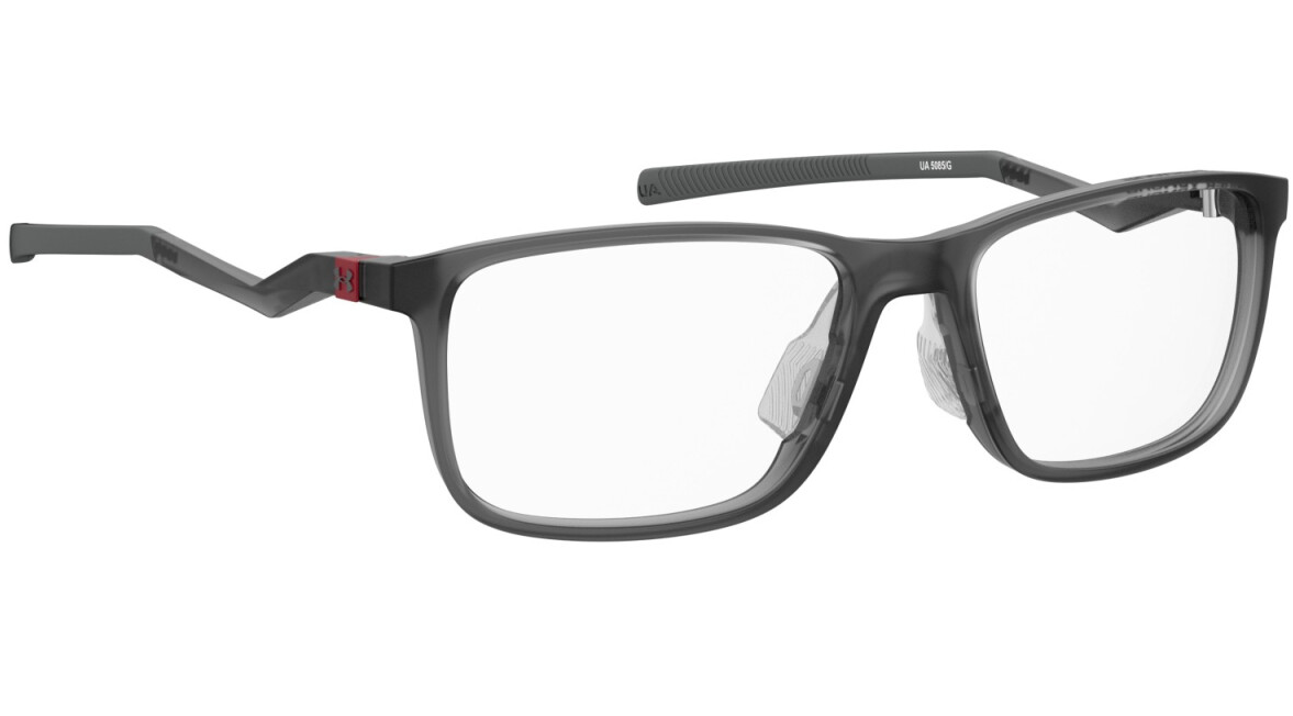 Under Armour UA 5085/G  268 Grey Red Rectangular Men's Eyeglasses