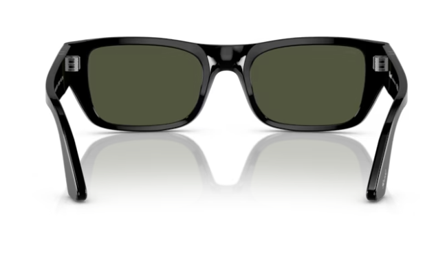 Persol OPO3268S 95/31 Black/Green Rectangle Men's Sunglasses