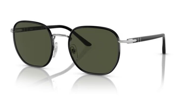 Persol 0PO1015SJ 112531 Silver-black/Green Lens Oval 54mm Men's Sunglasses