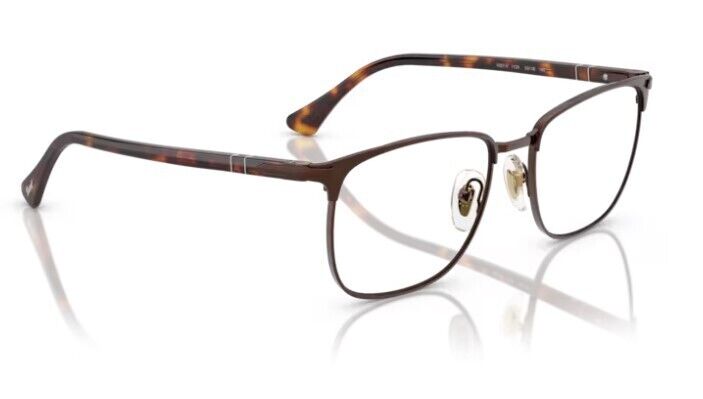 Persol 0PO1021V 1124 Brown/ Clear Square Shape 55mm Unisex Eyeglasses