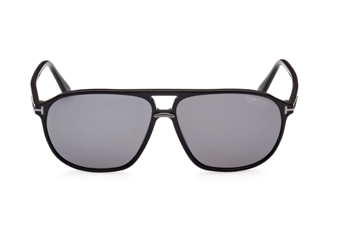 Tom Ford FT1026-N Bruce 01D Shiny Black/Smoke Polarized Men's Sunglasses