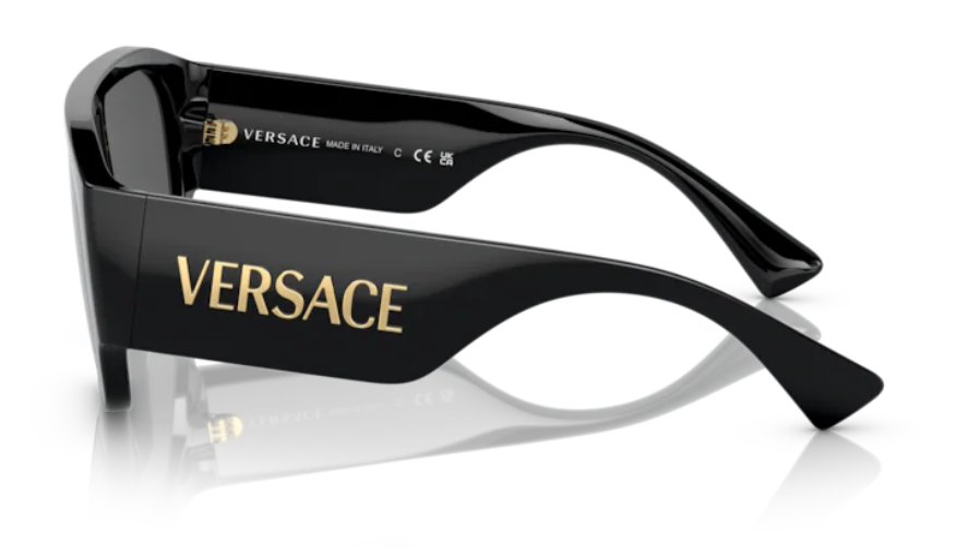 Versace VE4439 GB1/87 Black/Dark grey Oversized Women's Sunglasses