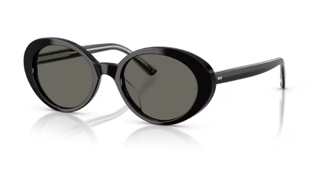 Oliver Peoples 0OV5565SU Lumar 1731R5 Black Carbon Grey Oval Women's Sunglasses