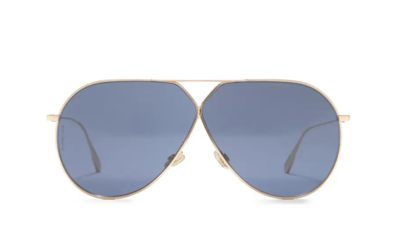 Christian Dior Stellaire 3 0J5G/KU Gold/Blue Women's Sunglasses