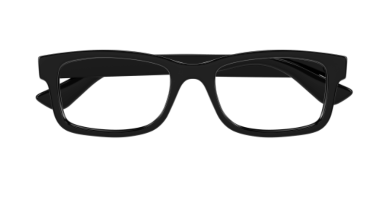 Gucci GG1717O 001 Black Rectangle Men's Eyeglasses