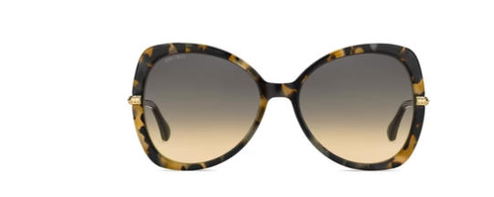 Jimmy Choo CRUZ/G/S 086/GA Havana-Gold/Brown Gradient Square Women's Sunglasses