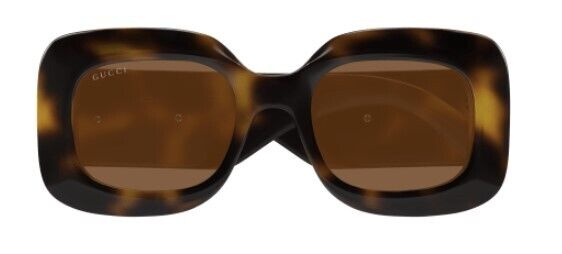 Gucci GG1695S 002 Havana/Brown Oversize Rectangular Women's Sunglasses