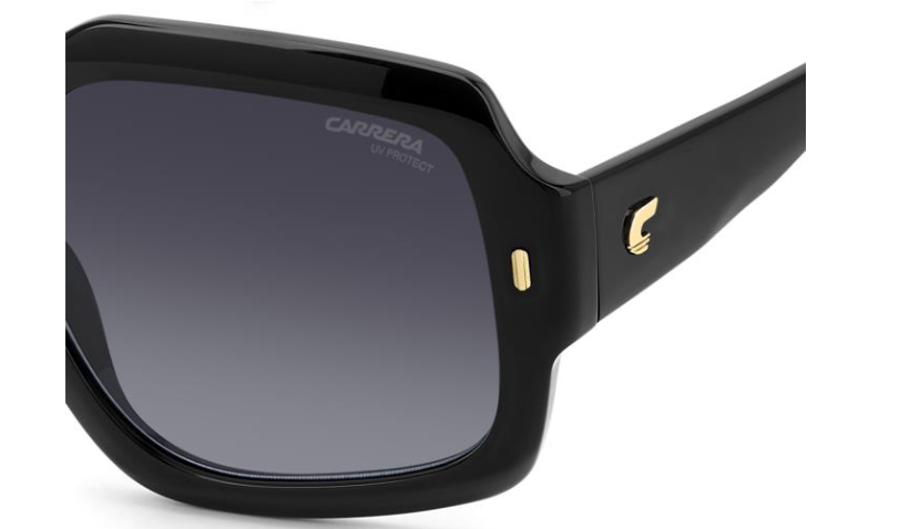 Carrera  3045/S 807/9O Black/Dark Grey  Shaded Square Women's Sunglasses