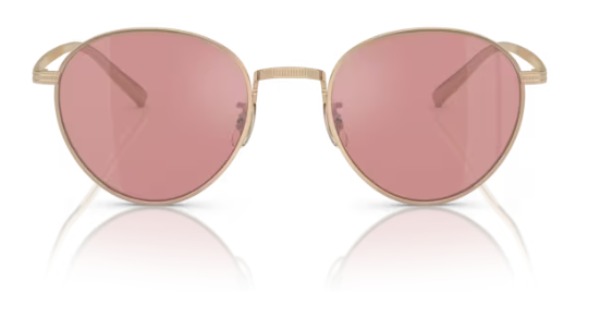 Oliver Peoples 0OV1336ST Rhydian 50353E Gold Magenta Round Men's Sunglasses