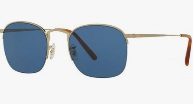 Oliver Peoples Rickman OV1209S 523680 Gold/Blue Square Men's Sunglasses