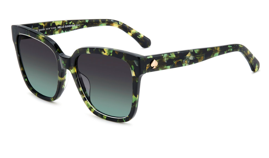 Kate Spade KIYA 2/G/S PHW Havana Green Square Women's Sunglasses