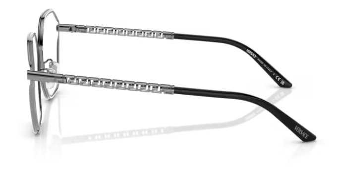 Versace 0VE1299D 1001 Gunmetal Soft Square Semi-Rim Square Women's Eyeglasses