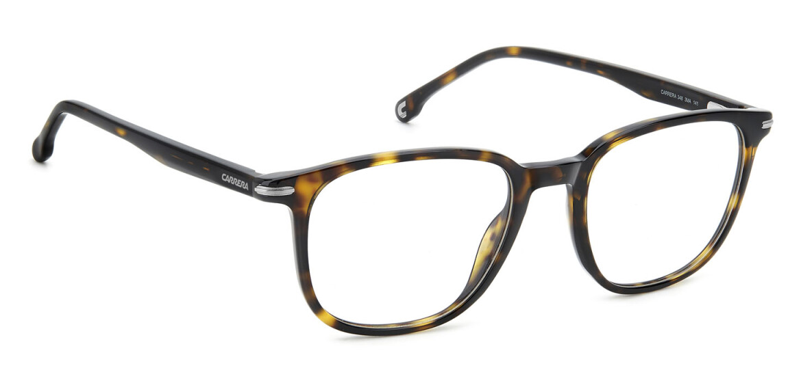 Carrera 348 3MA Havana Ruthenium Rectangular Men's Eyeglasses