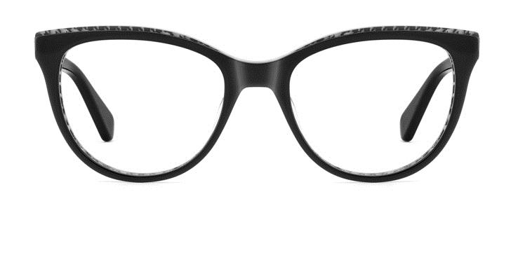 Kate Spade MANDEE TAY Black/White Pattern Round Women's Eyeglasses