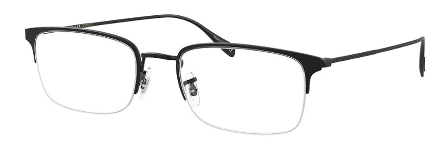 Oliver Peoples  OV1273	5062 Matte Black Semi Rimless Rectangle Men's Eyeglasses