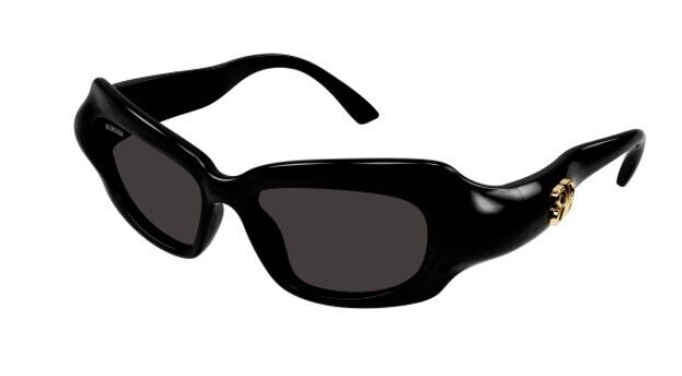 Balenciaga BB0354S 001 Black/Grey Cat-Eye Women's Sunglasses