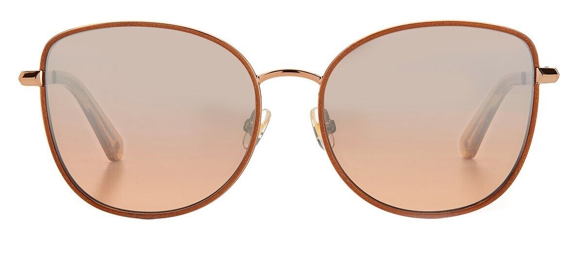 Kate Spade Maryam/G/S 0AU2 Red/Gold Silver Mirror Oval Women's Sunglasses