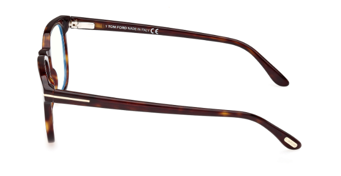 Tom Ford FT5868-B 052 Dark Havana Blue Block Lenses Men's Eyeglasses